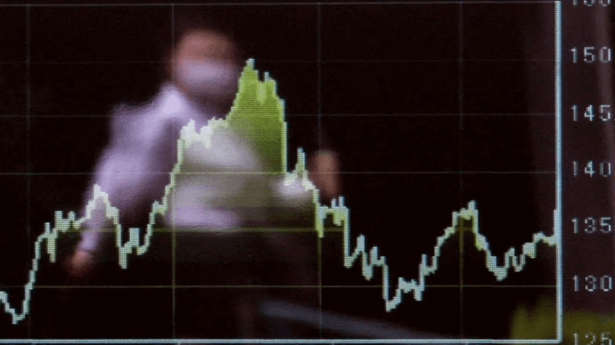 Shares rise, but debt crisis and inflation data dent dollar