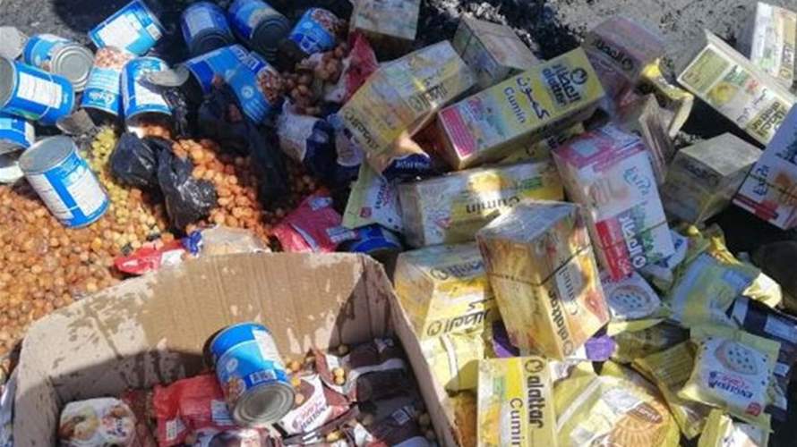 مصادرة مواد غذائية فاسدة في بعض السوبرماركات والمحال  في طرابلس وتلفها