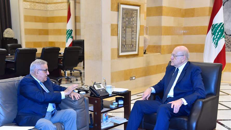 ميقاتي بحث مع بوحبيب في تحضيرات مشاركة لبنان في اجتماع مجلس جامعة الدول العربية..والتقى وزير الزراعة والاعلام
