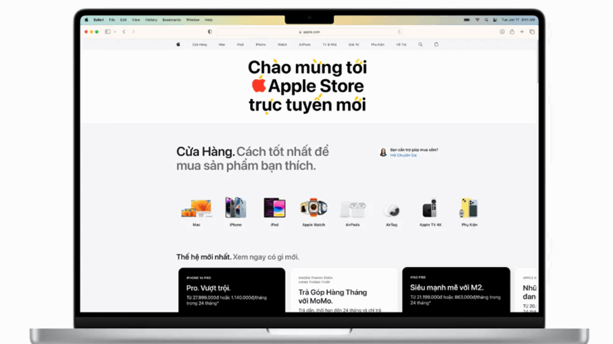 Apple launches its online store in Vietnam