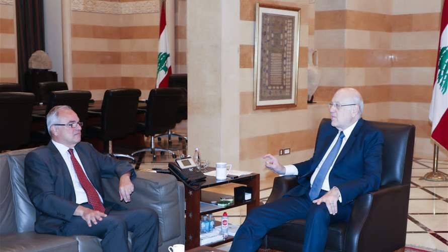 منصور بعد لقائه ميقاتي: تقرير سيصدر عن تقييم مدى التزام لبنان باجراءات مكافحة تبييض الأموال ومكافحة الإرهاب