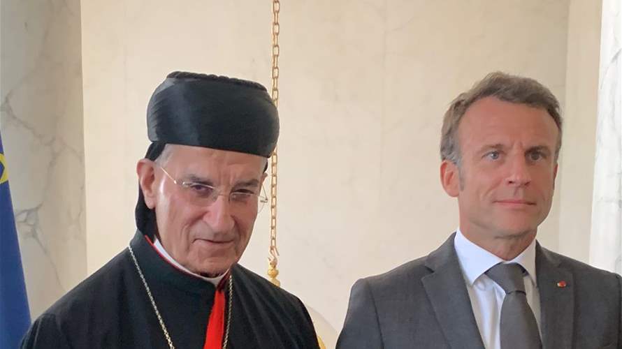 French President reaffirms support for Lebanon in a meeting with Maronite Patriarch