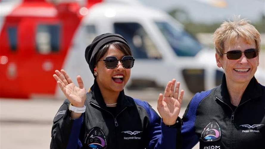 Private astronaut crew, including first Arab woman in orbit, returns from space station