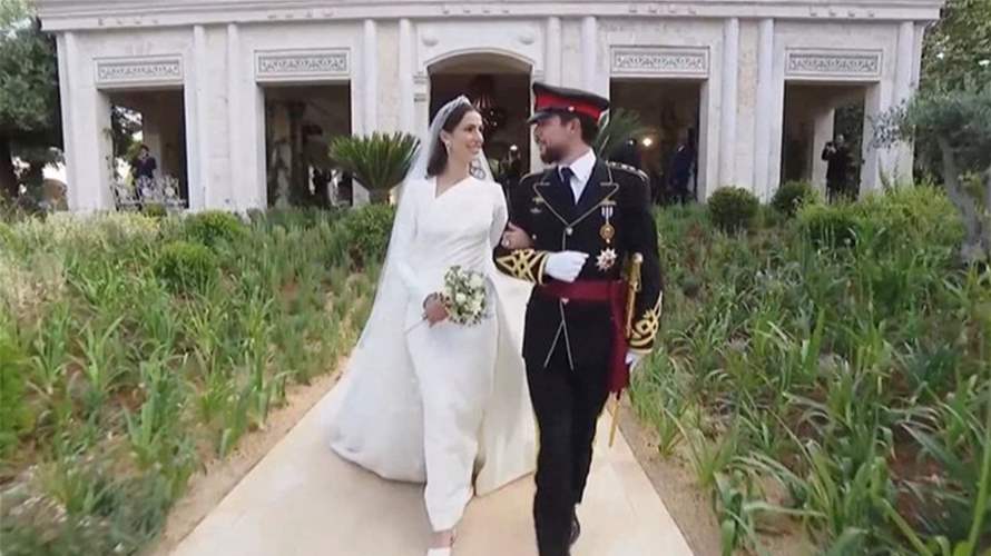 Rajwa Al-Saif shines in Elie Saab's design on her wedding day to Crown Prince Hussein of Jordan