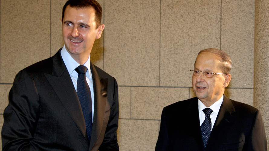 Assad met Aoun to affirm mutual benefits of the Syria-Lebanon relationship 
