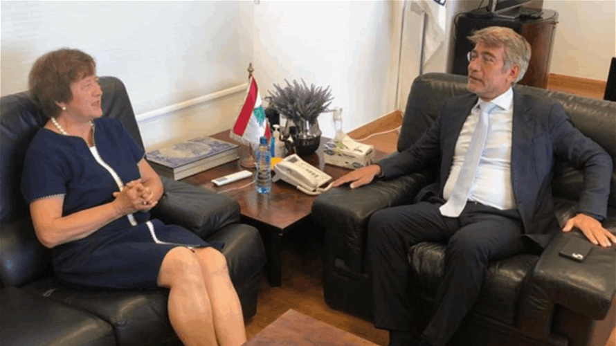 Lebanon's Energy Minister and UN Coordinator discuss recovery steps and support for refugee camps