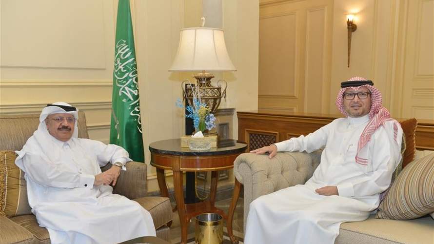 Saudi Ambassador to Lebanon meets with his Qatari counterpart