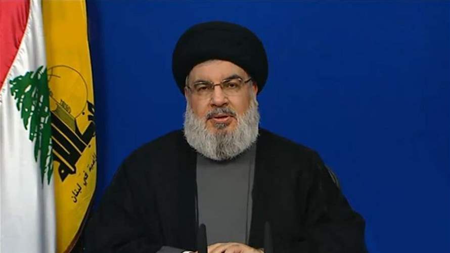 Nasrallah calls for agreement among parties as sole solution for Lebanon, stresses non-imposition on political choices