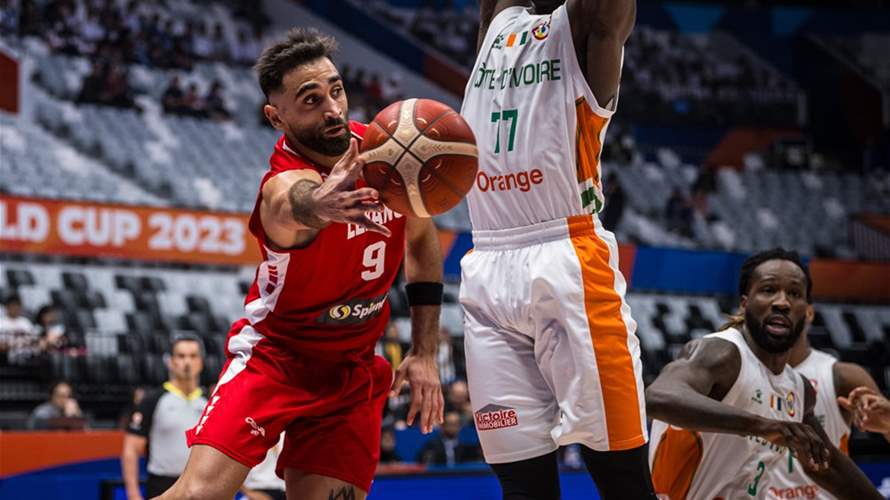 Half-time: Lebanon is on fire, leading Côte d'Ivoire 55-41! Don't miss the thrilling second half on LBCGroup.tv or LB2!