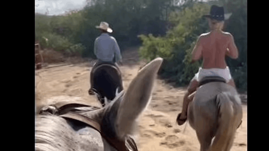 بريتني سبيرز تمتطي الحصان عارية الصدر: كان يجب أن أذهب عارية! (فيديو)
