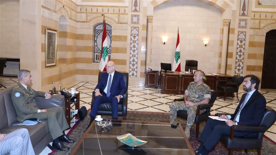 ميقاتي: الحكومة على استعداد للتعاون مع اليونيفيل من خلال الجيش لحفظ الأمن في جنوب لبنان
