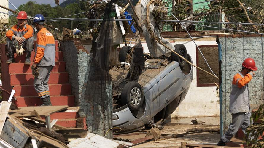 ارتفاع عدد المفقودين جراء إعصار في جنوب البرازيل إلى 46 شخصاً