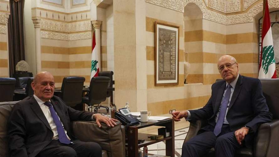 Mikati and Le Drian: Positive outcomes of discussions about the upcoming presidential elections