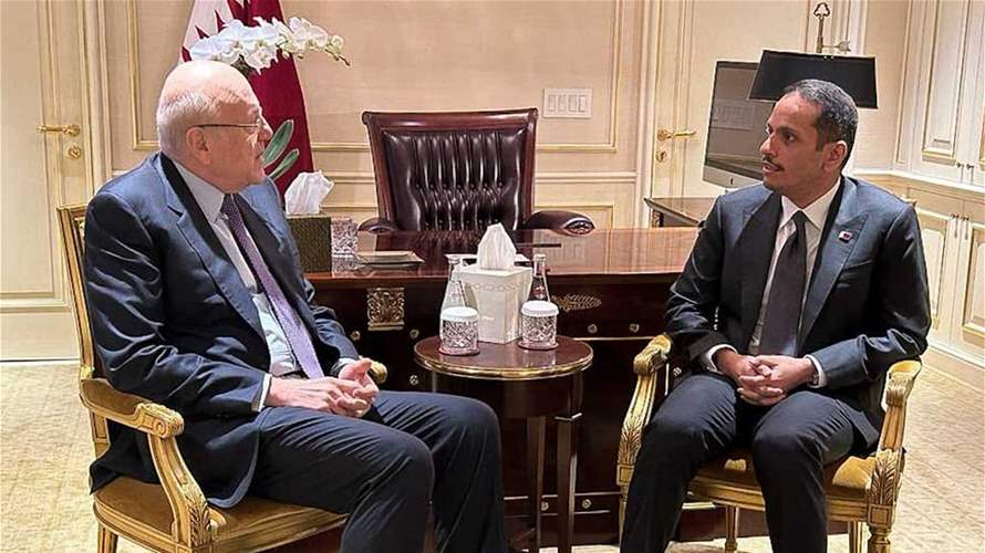 Mikati and Qatari Counterpart Discuss Lebanon-Qatar Relations and Crisis Resolution Efforts