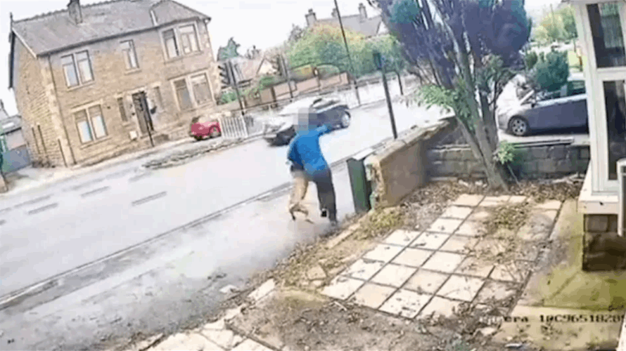 حاول حماية حيوانه الأليف من كلب شرس... فتعرّض لهجومٍ مروع على الطريق! (فيديو) 