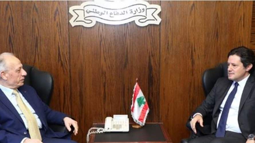 Defense Minister Slim meets Information Minister al-Makkari, discusses general situation