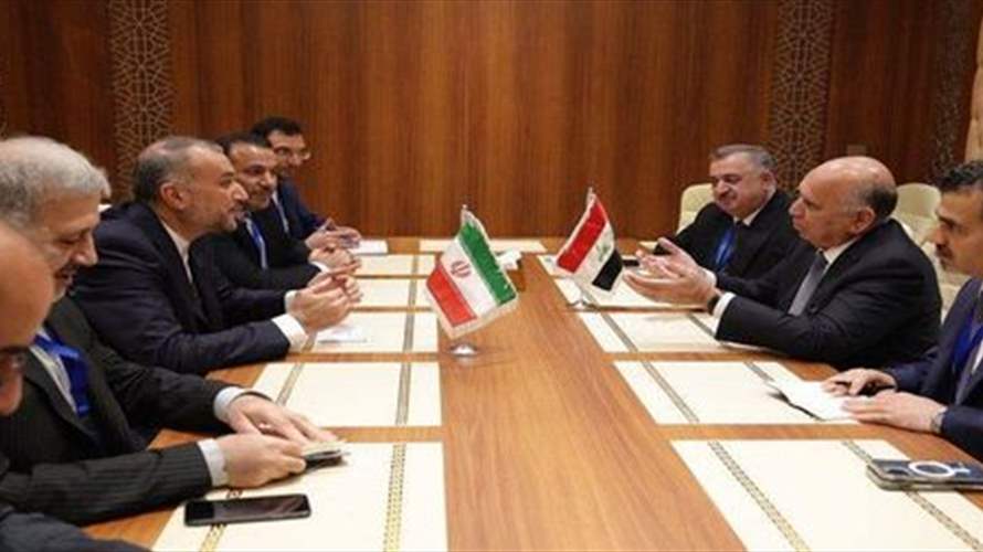 وزير الخارجية العراقية بحث مع نظيره الايراني في الجهود المبذولة لوقف الحرب على ⁧ غزّة