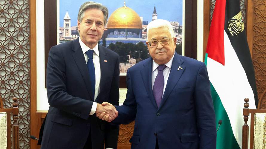 Blinken meets Palestinian president in unannounced visit to West Bank 