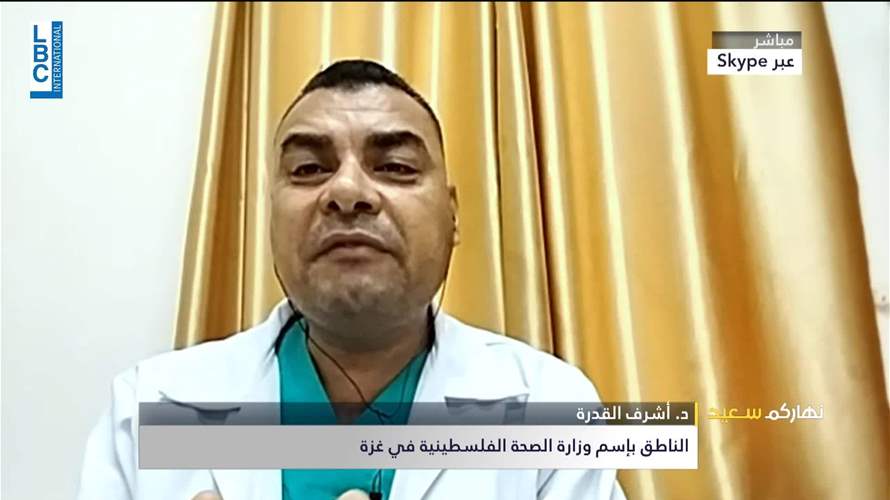 Palestinian Health Ministry Spokesperson in Gaza to LBCI: We are currently operating in six hospitals to save the lives of the wounded