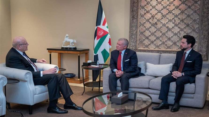 Jordan's King calls for intensified efforts to halt Gaza war in meeting with Lebanon's PM
