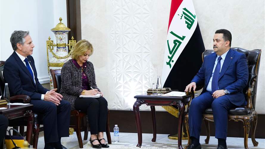 رئيس مجلس الوزراء العراقي محمد شياع السوداني يستقبل وزير الخارجية الأميركي أنتوني بلينكن