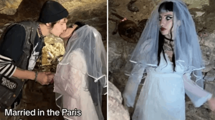 حفل زفاف غريب وغير مألوف...شريكان تزوجا في مقبرة قديمة وهذا ما كان يوجد بداخلها! (صور)