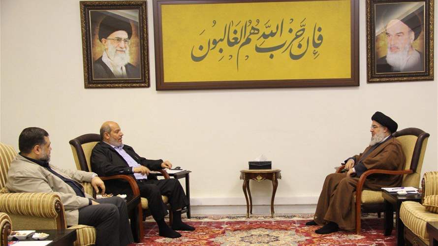 Hezbollah's Nasrallah meets two Hamas officials