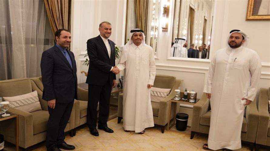 وزير خارجية ايران يلتقي في الدوحة رئيس مجلس الوزراء وزير خارجية قطر الشيخ محمد بن عبدالرحمن آل ثاني