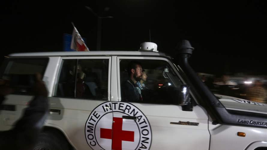 The Red Cross receives hostages released by Hamas in the Gaza Strip