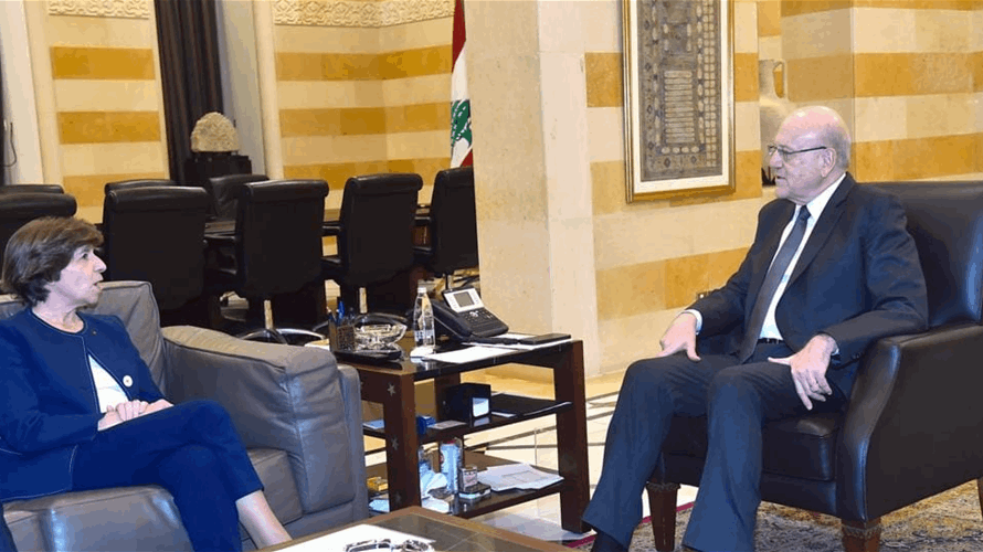 Colonna after meeting Mikati: Mechanism to pave way for a lasting stability in south Lebanon is necessary