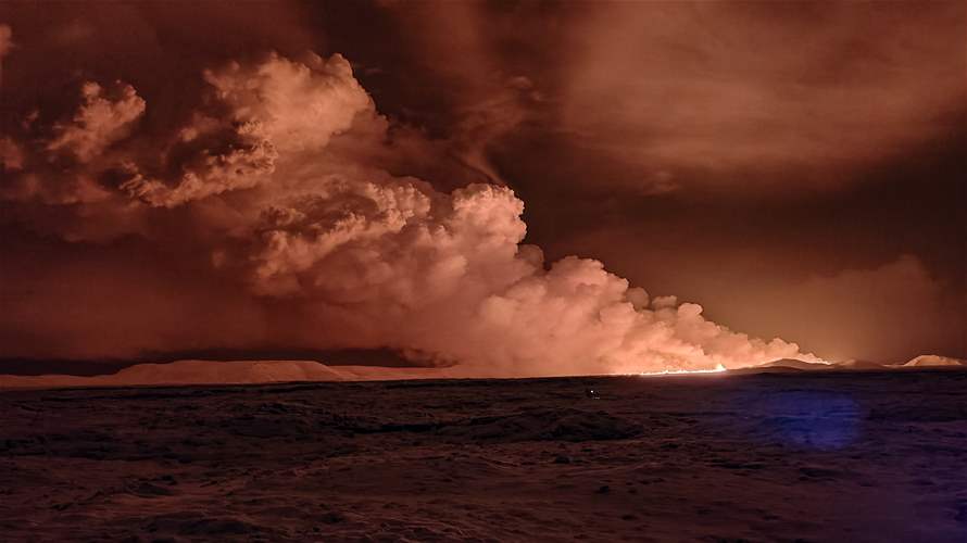ثوران بركاني جديد في آيسلندا