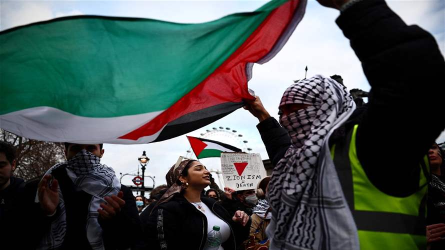 الآلاف يتظاهرون في لندن في "يوم التحرك العالمي" تضامنا مع غزة