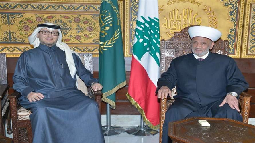Saudi Ambassador meets Grand Mufti, affirms Kingdom's commitment to Lebanon