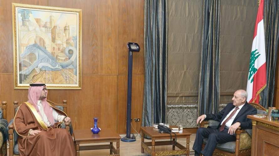 Berri discusses with Saudi ambassador efforts to expedite the presidential process