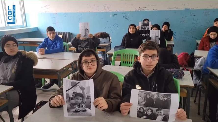 وقفة تضامنية في المدارس حداداً على أرواح الشهداء من ضحايا القصف الإسرائيلي