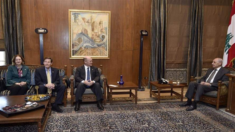 Berri welcomed a delegation from the US Congress and discussed the latest political developments with Bou Habib