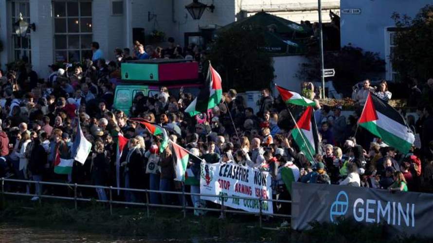 آلاف يتظاهرون في لندن للمطالبة بوقف إطلاق النار في غزة