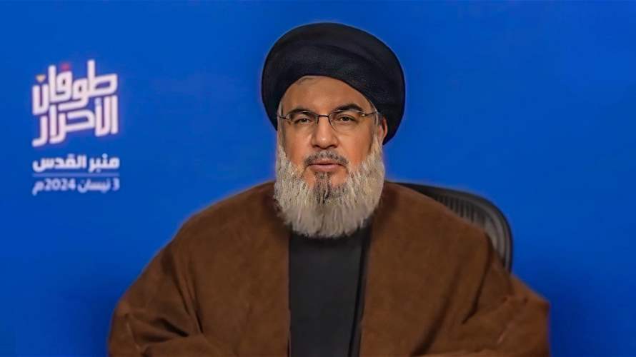 Hezbollah's Nasrallah affirms: Israel disregards international laws