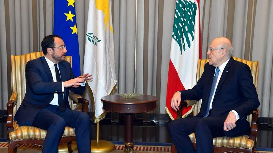 ميقاتي والرئيس القبرصي: هناك مصلحة مشتركة لمعالجة التحديات بفعل الهجرة غير الشرعية