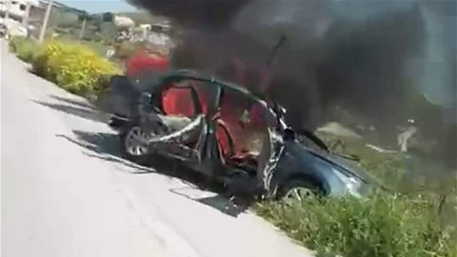 Breaking: Car targeted on Al-Majbal road in Ain Baal