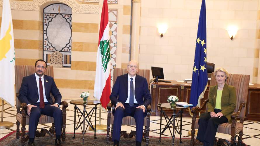 Lebanon calls for international pressure on Israel, focuses on Syrian refugee crisis in meeting with EU leaders - Key statements 