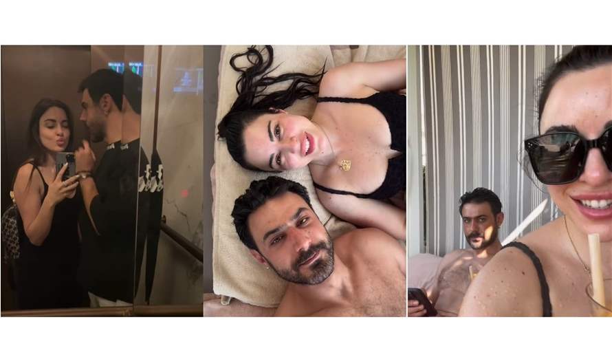 لحظات رومانسية في الفندق وعلى البحر.. سارة ابي كنعان مع وسام فارس في أبو ظبي (فيديو)
