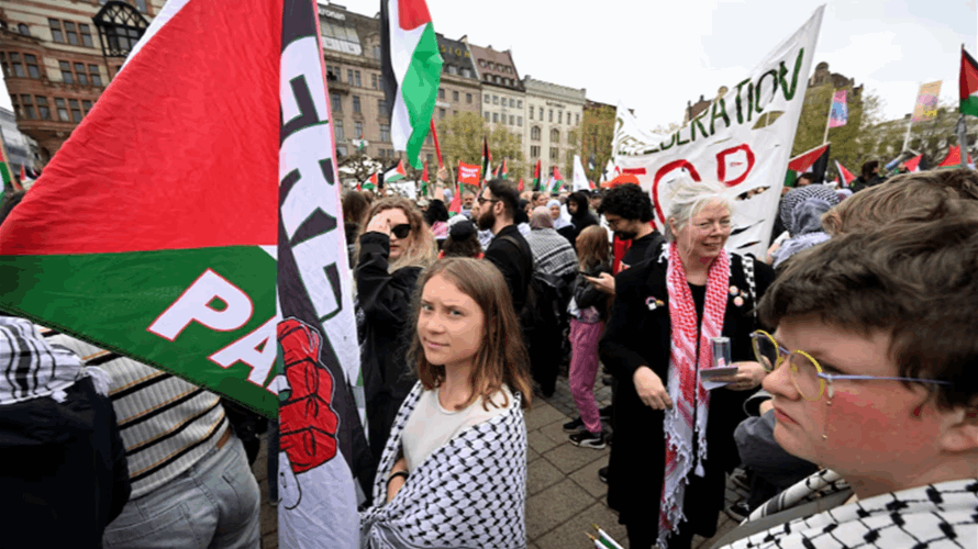 Greta Thunberg joins pro-Palestinian protests ahead of second Eurovision semi-final