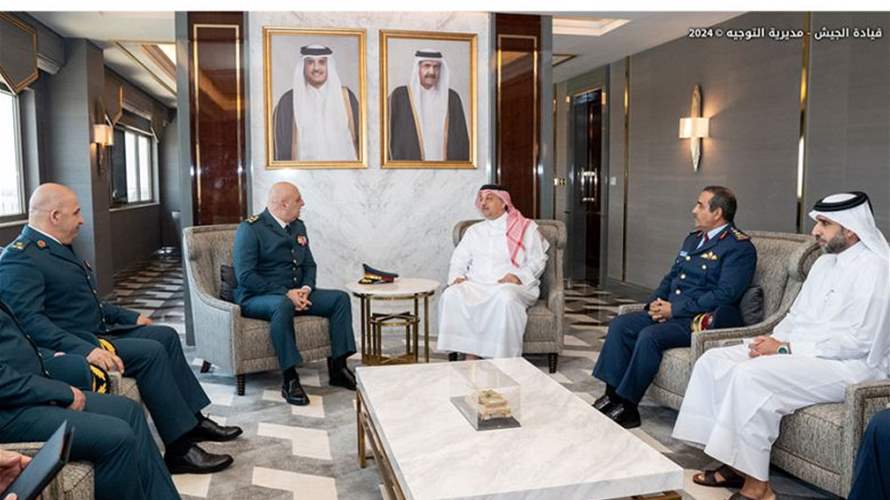 سبل دعم الجيش لمواجهة التحديات في صلب اجتماعات العماد عون في قطر