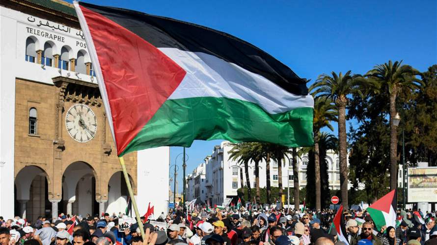 مسيرة كبيرة جديدة في المغرب تضامنًا مع الفلسطينيين