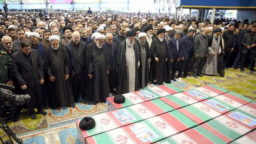 Iran Supreme Leader Khamenei leads prayers at Raisi funeral 