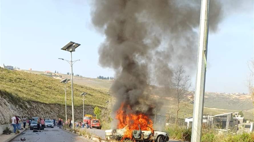 Guided missile from drone sets car ablaze on Nabatieh road: NNA
