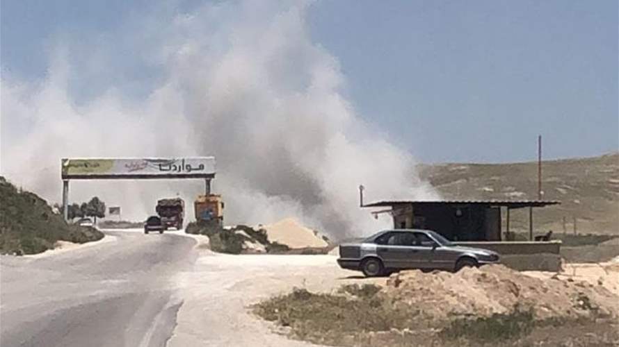 Israel targets a car in Wadi Abu al-Aswad in the coastal plain area north of Tyre, Qasimiyeh River