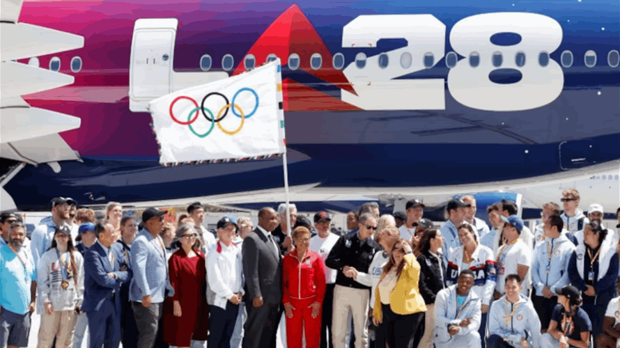 Olympic flag arrives in Los Angeles, host city for 2028 Games