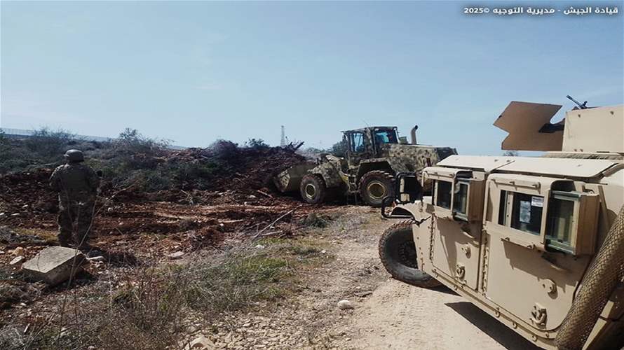 الجيش: إغلاق طريقَين وإزالة شريط شائك للعدو الإسرائيلي في الأراضي اللبنانية